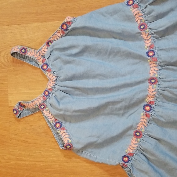 Milkshake blue dress with embroidery girls size 8 EUC - Picture 4 of 12